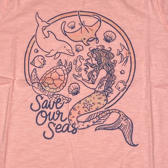 NWT 2 Piece So Favorite Graphic Kids Tee Shirt Girls Size 16 Plus Curved Hem - Picture 3 of 3